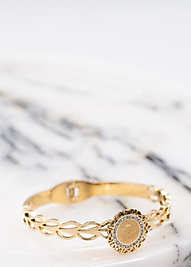 Gold Renk Tuğralı Çelik Kelepçe