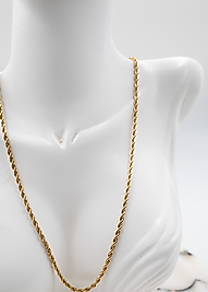 Gold Renk Burgulu Çelik Zincir Kolye