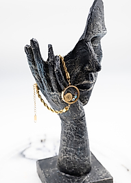 Çeyrekli Nazar Boncuklu Cam Çerçeveli Çelik Bileklik