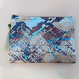 Yılan Derisi Desenli Küçük Cüzdan