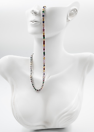 renkli su yolu çelik kolye