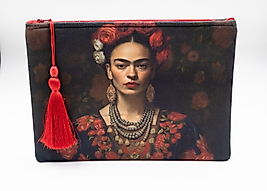 Frida Kahlo Desenli Büyük Cüzdan