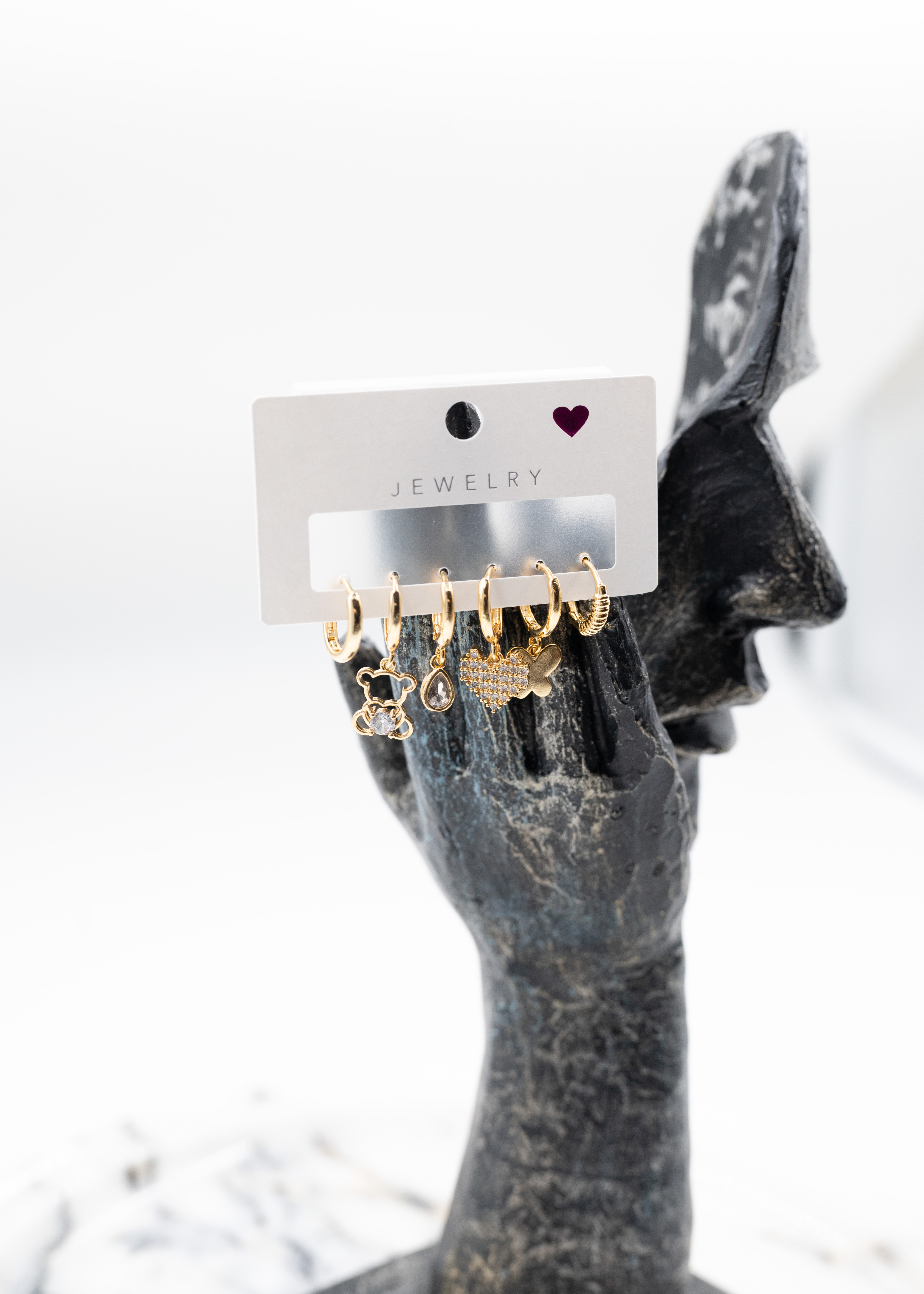 Gold Renk Çelik Küpe Seti