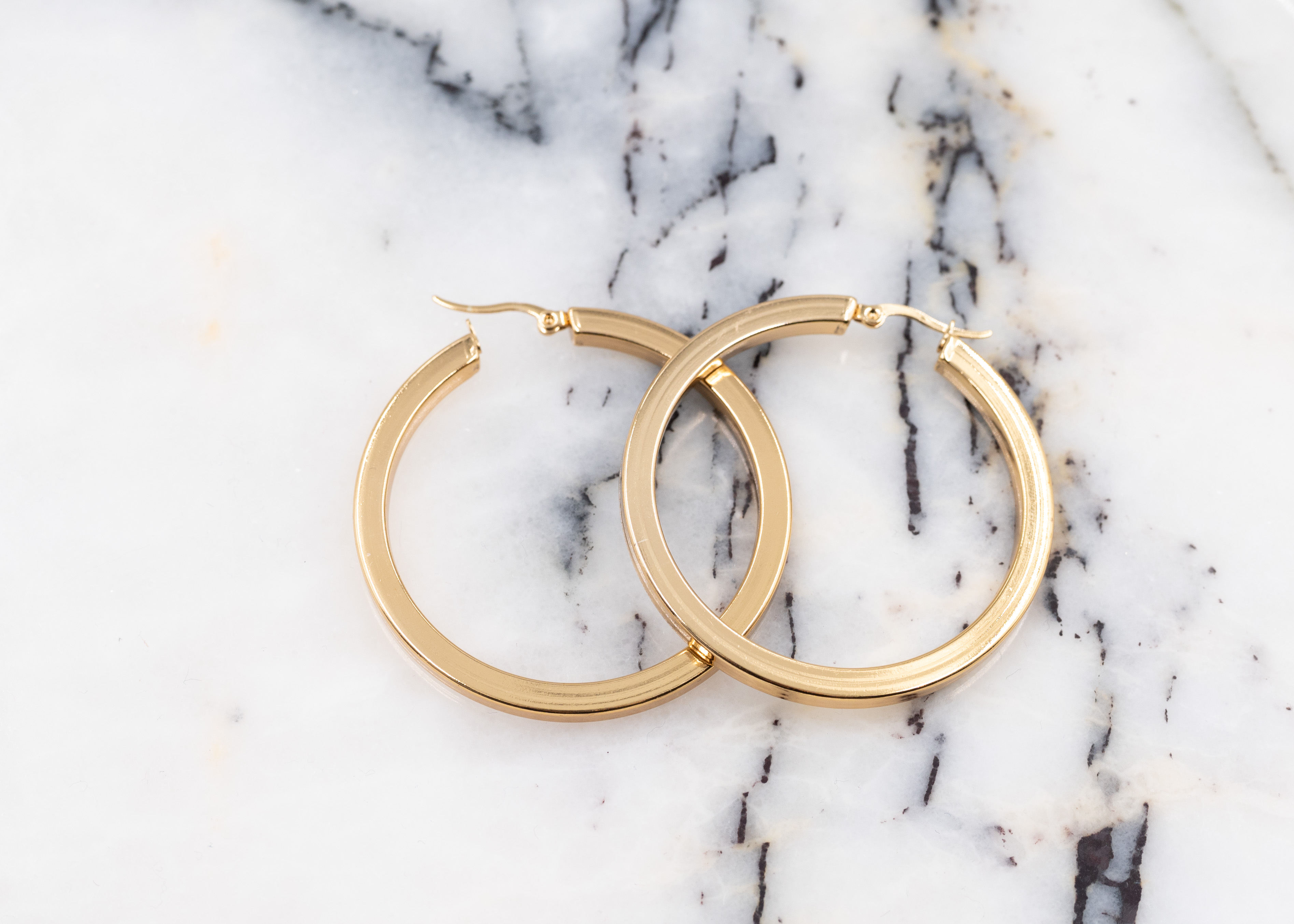 Gold Renk Çelik Halka Küpe