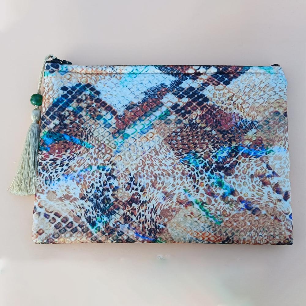 Yılan Derisi Desenli Küçük Cüzdan