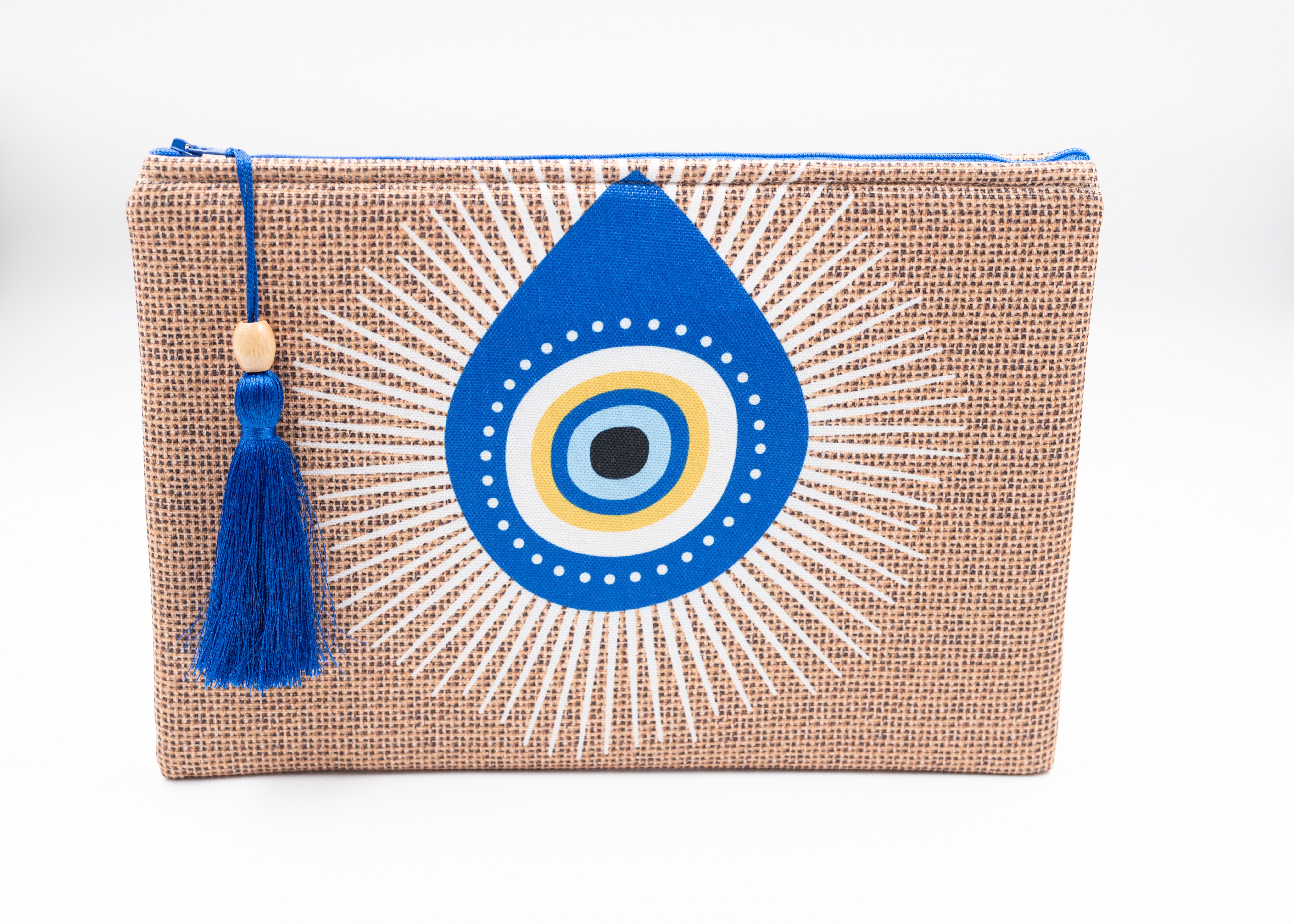 Nazar Boncuğu Desenli Büyük Cüzdan