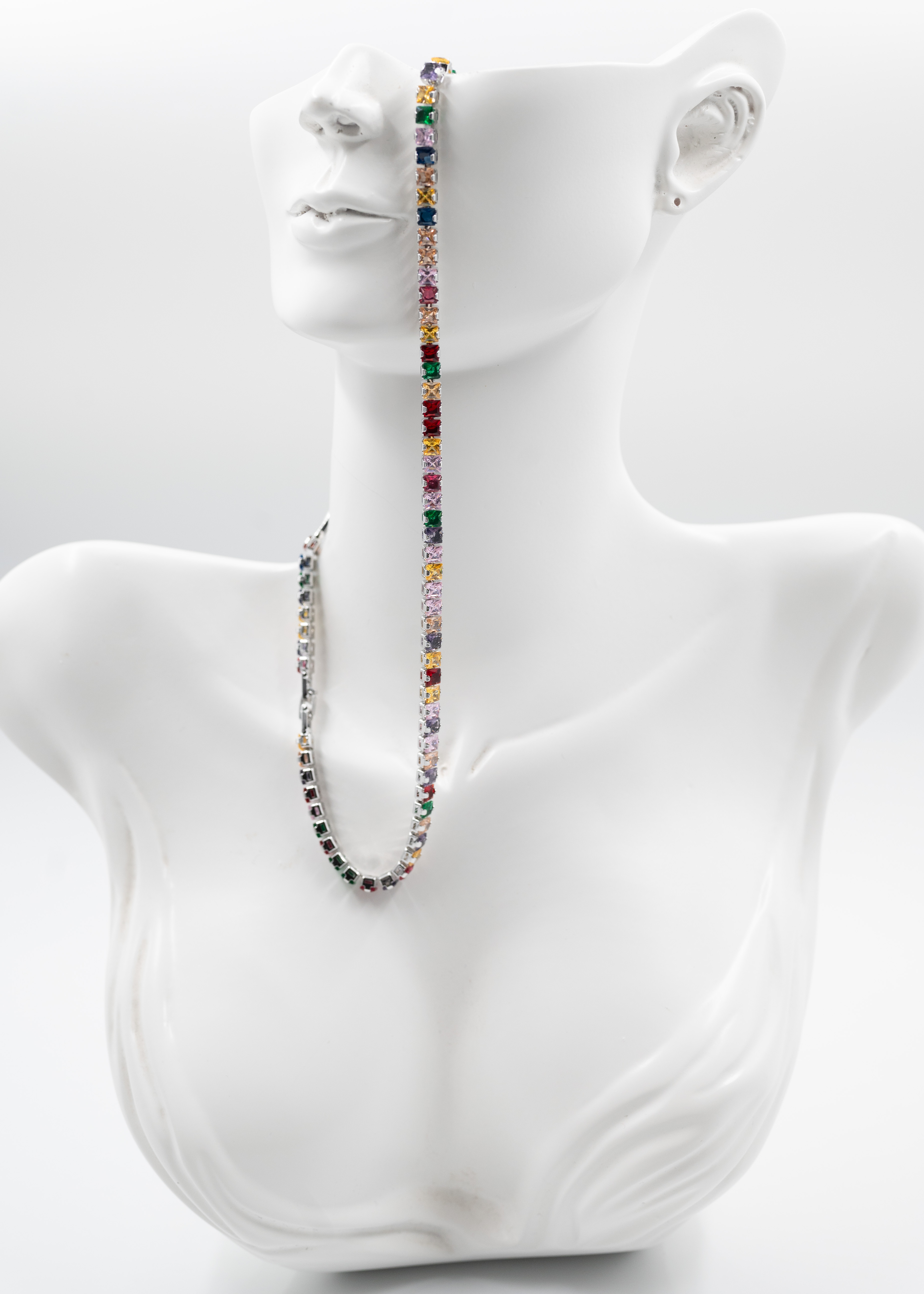 renkli su yolu çelik kolye